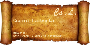 Cserni Lamberta névjegykártya